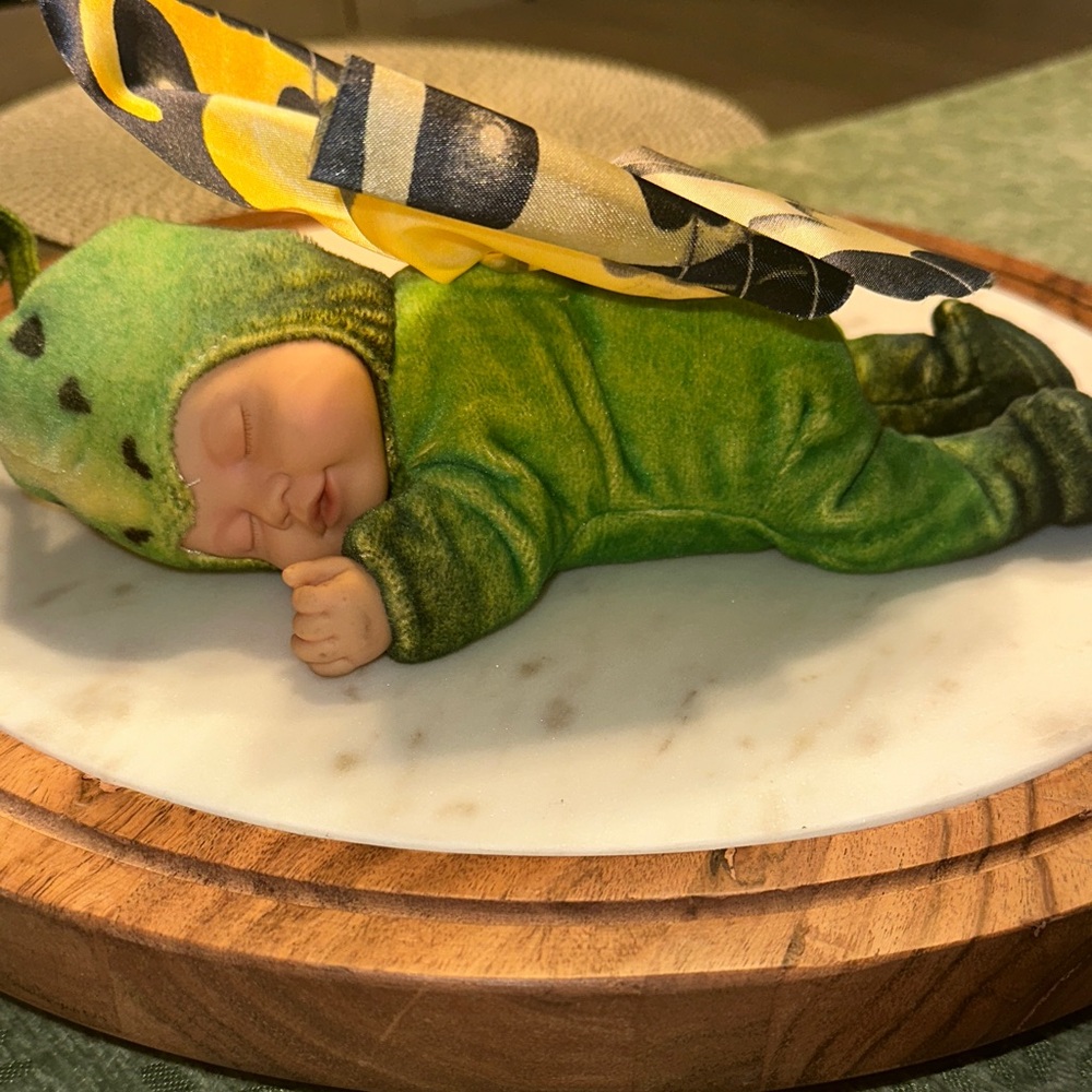 Green Reptile-Style Plush Baby Doll Outfit - Brand Unspecified